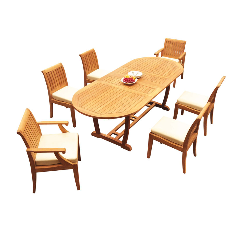 Ensemble de salle à manger Savion, H 30,5 po x L 117 po x l 42,5 po, 6