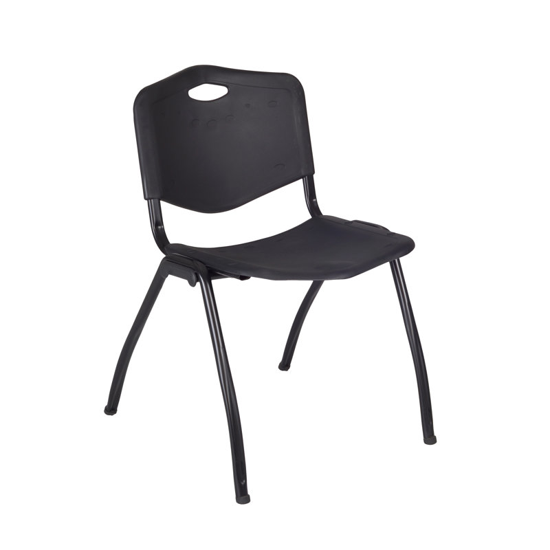 Plateau de table Regency Kee et chaises empilables 2 M, Noir, H 29 po x L 66 po x l 24 po, Cerise