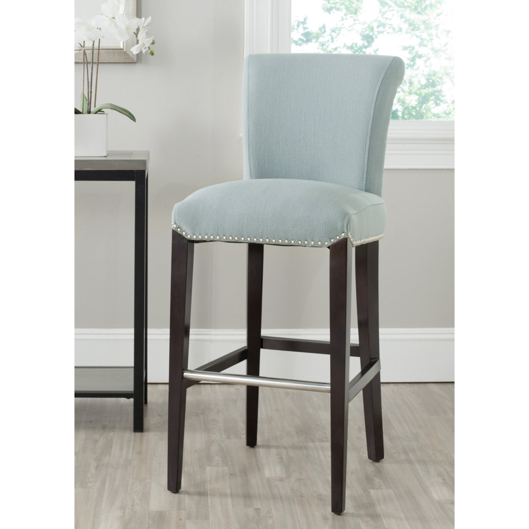 Bowie Upholstered Counter Stool with Solid Wood Frame Darby Home Co
