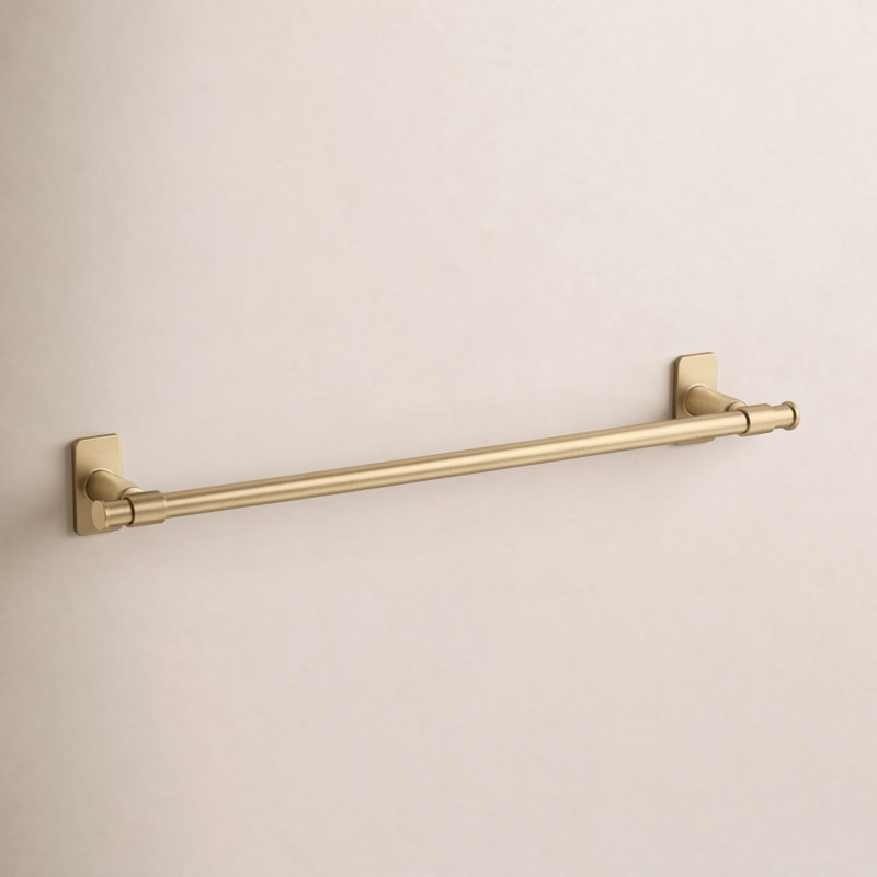 Castia by Studio McGee Towel Bar, Vibrant Brushed Moderne Brass, 2.5" H x 24" W x 3.25" D