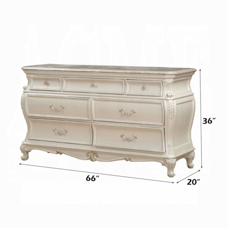 Commode Greory avec plateau en marbre