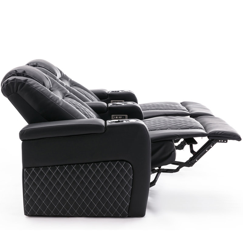 Broadway Cinema Chair Loveseat, Black/White