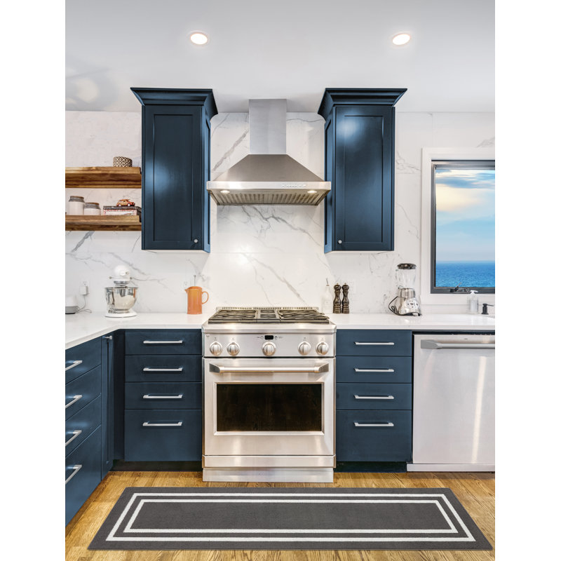 Nautica Double Line Machine Washable All Loop Tufted Rugs 1-Piece, Runner 2'2" x 6'