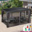 Pavillon de jardin portatif en métal x P 10 pi Verona