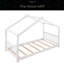 Lit plateforme House avec tête et pied de lit, toit-2041870652