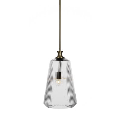 Carina Stem Hung Pendant With 11" Glass