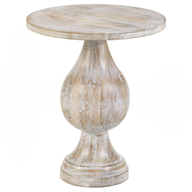 Pedestal Accent Table, Ivory