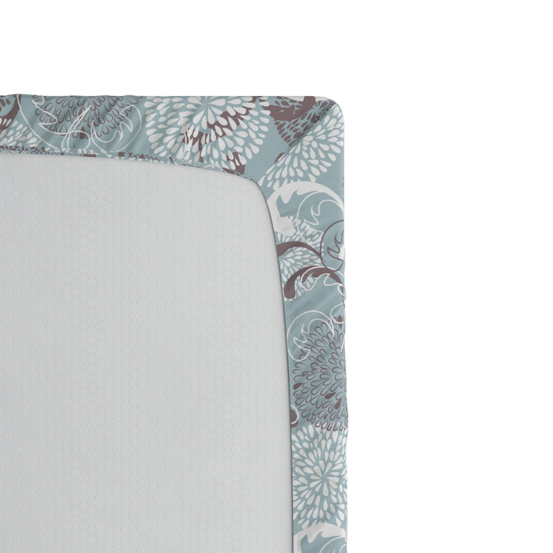 Microfiber Floral Fitted Sheet, Full Fitted Sheet