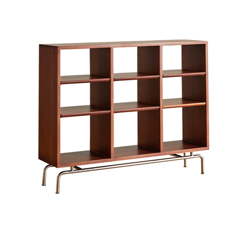 Vintage Large Capacity Storage Accent Cabinet Bookcase, Brown