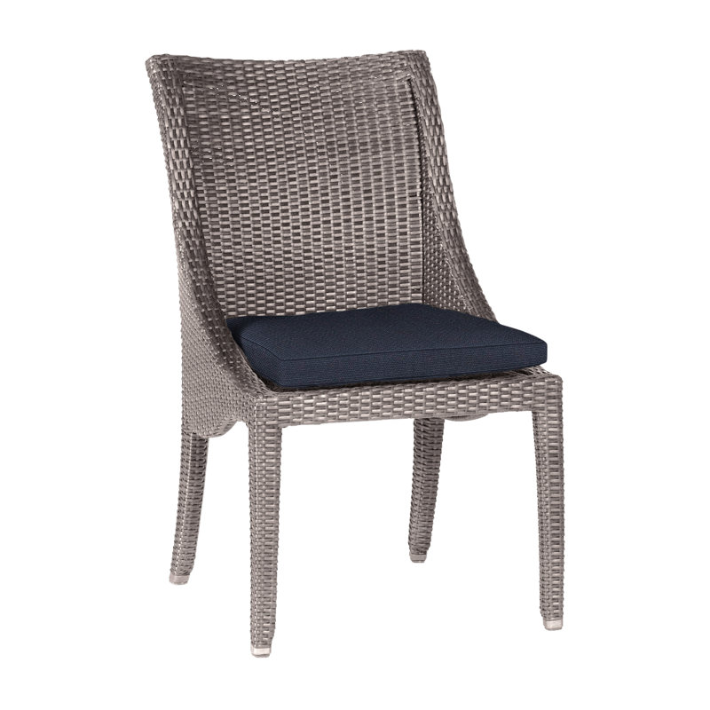 Chaise d'appoint Athena Woven - Huître, Pas de soudure, Lin marine, Huître