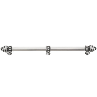 Caché 12 inches c.c. with 5/8 reeded center long pull & center brace with 16 rivoli Swarovski Clear Crystals in Chalice