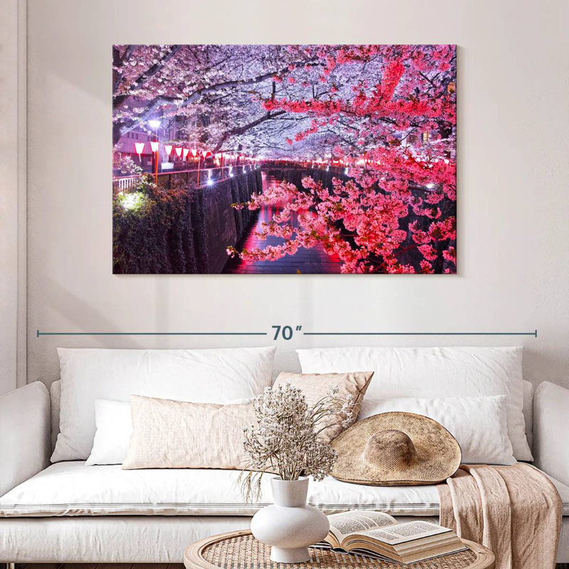 Nicci Meguro River At Spring, 32'' H x 48'' W