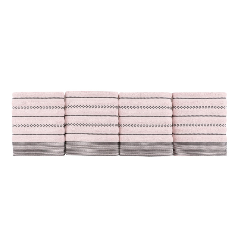 Ensemble de débarbouillette 4 pièces en coton turque, Brun
