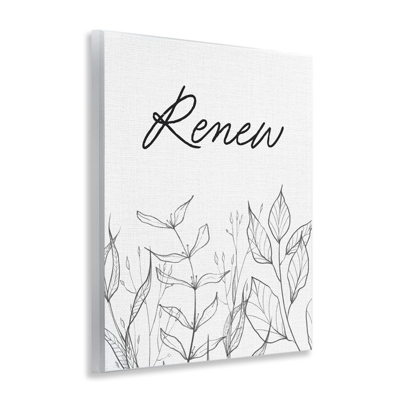 «Renew with Leaf Outline», plaque murale par Designed