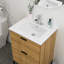 Lavabo de salle de bain rectangulaire en céramique avec trop-plein 18 "Go Peak Track