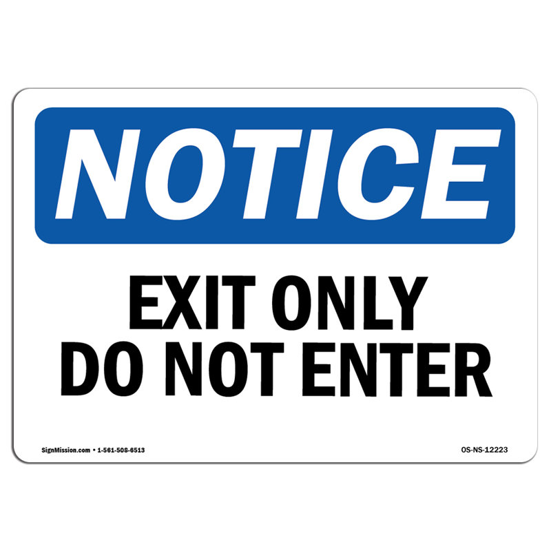 Décalcomanie 5 po x 3,5 po Exit Only