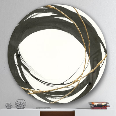 «Gold Glamour Circle II», reproduction d'art sur toile