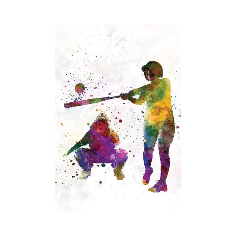 Baseball Players II by Paul Rommer - Wrapped Canvas Print, 30.48cm H x 20.32cm W x 1.91cm D