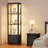  Display Shelf With 3 Color Light, Dimmable Led Floor Lamp With Shelves, Bookshelf With Drawer, Display Standing Shelf Unit For Bedroom, Living Room, Black