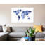 «Watercolor Map Of The World Map, Blue» par Michael Tompsett, impression sur toile-31920911-73552239-73552240