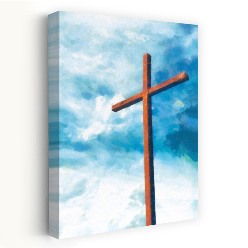 Croix de la Foi - art contemporain contemporain, H 48 po x l 32 po