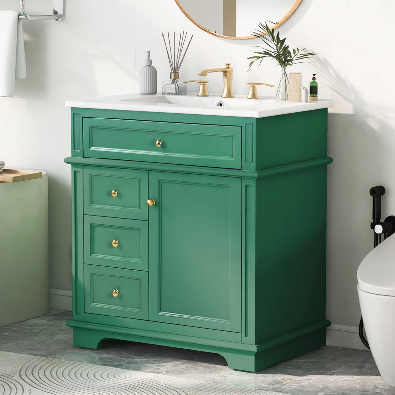Gurdarshan with Sink, Built-In Door Shelf, Green