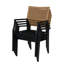 Fauteuil en acier tressé avec coussin Aiden-121450080