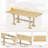 Achillee 6 - Person Extendable Solid Wood Top Trestle Dining Set-1087891109-1087891108-1087891107