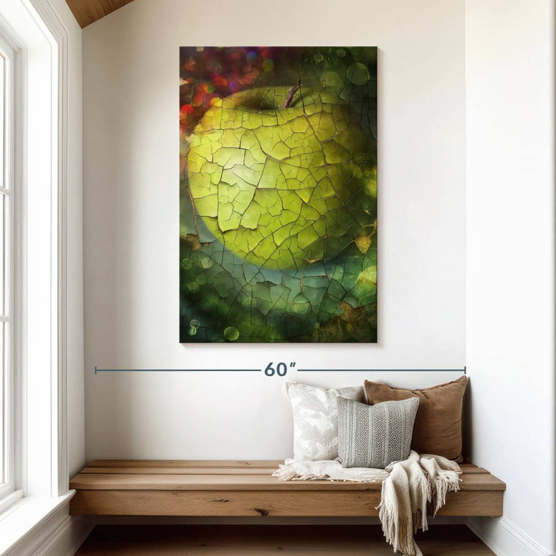 Yarlin Fragmented Green Apple, 48" H x 32" W