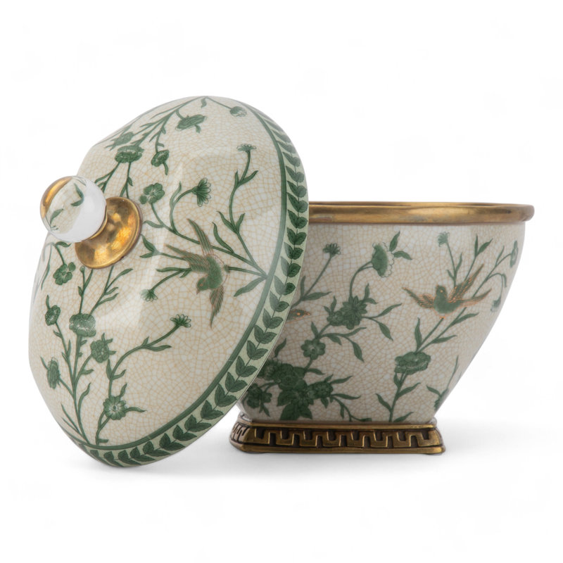 Porcelain Lidded Box with Bronze Ormolu
