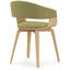 Lowell Bentwood Upholstered Dining Chair with Curved Backrest in Mid-Century Modern Style-1046673798