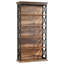 Bibliothèque industrielle 70,8 "à 6 niveaux brun et noir pour salon, bureau, chambre à coucher