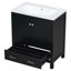 Ensemble de meuble-lavabo simple 30,11 po avec plateau en résine Adalayah-540146743