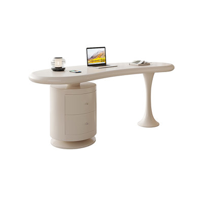 Modern Cream Style Solid Wood Office Desk