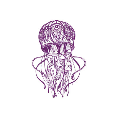 Décalcomanie murale jellyfish Manila