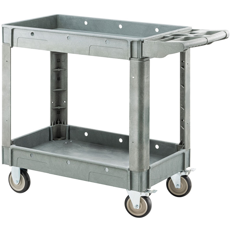 33.6'' H x 17.6'' W Utility Cart, Gray