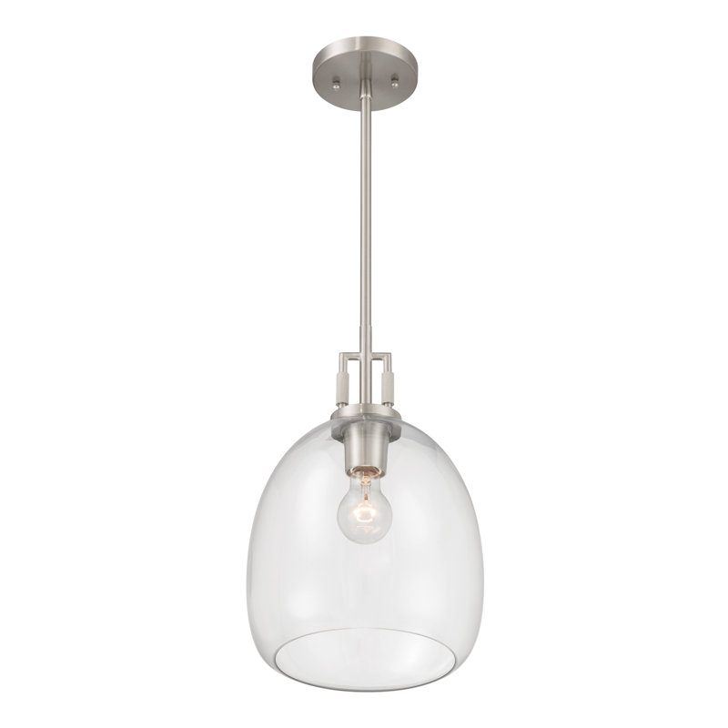 Mini-luminaire suspendu 1 lumière Orvis 10 ", Nickel