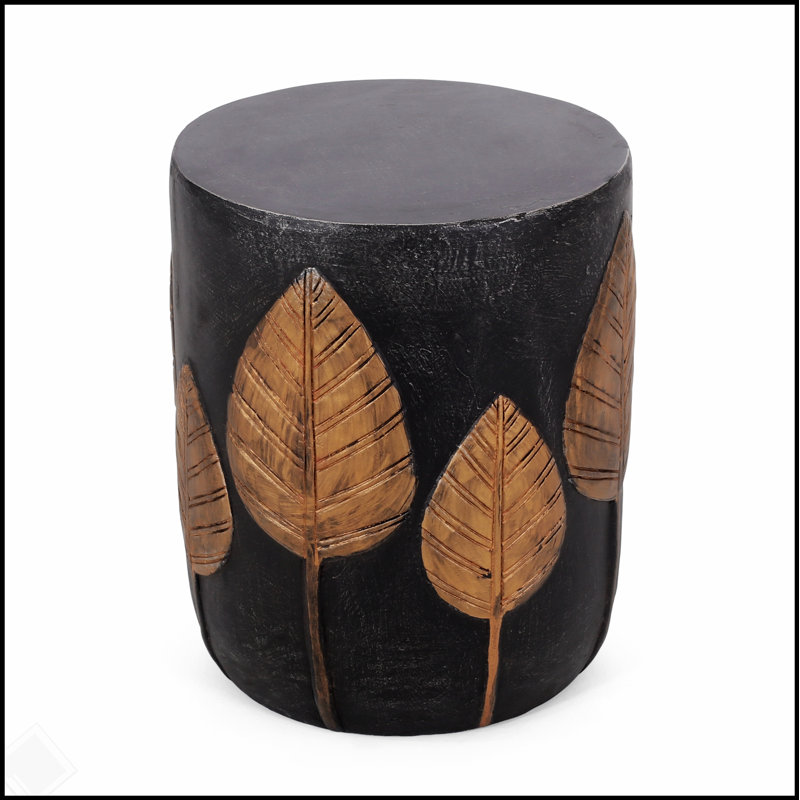 Table d'appoint d'extérieur en béton léger avec esthétique bohème et conception durable à deux tons, parfaite pour le décor et la fonctionnalité du patio.