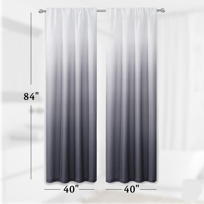 Paire de rideaux obscurcissant pour chambre de salon l 40 po x L 84 po
