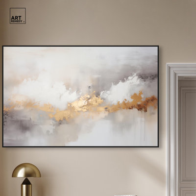 Golden Hour I Canvas Luxury Abstract Art by Art Remedy