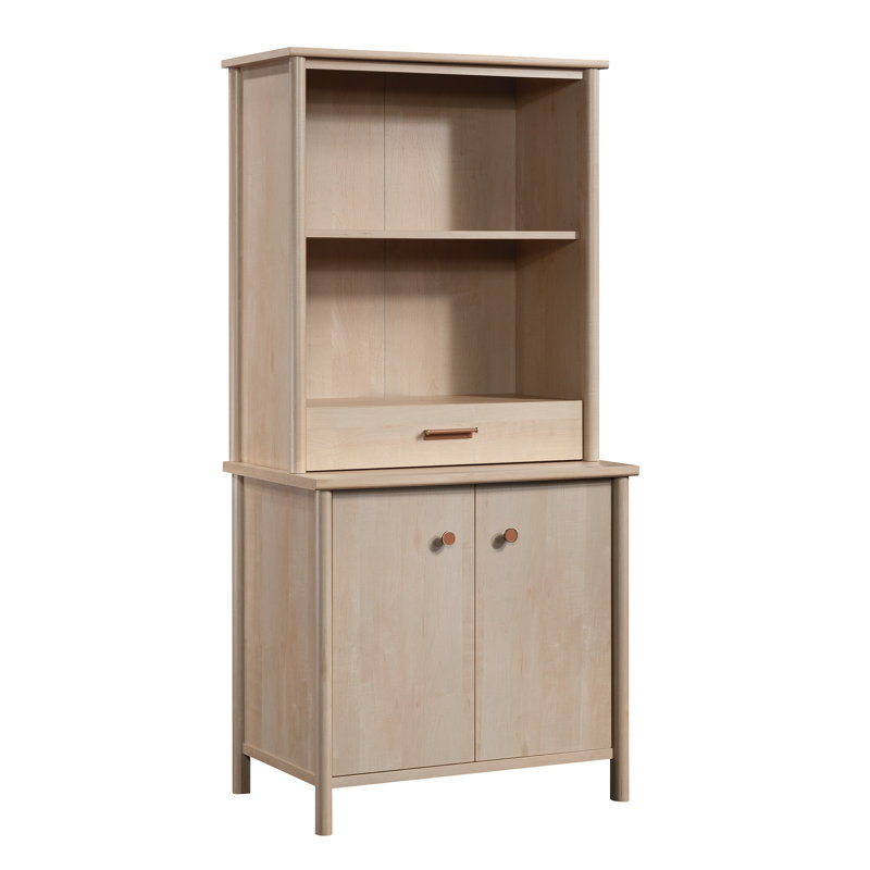 Armoire de rangement et bahut moderne à 2 portes en bois d'ingénierie, brun