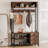 Gerzik 5 in 1 Hall Tree with Bench and Shoe Storage, Entryway Bench with 7 Coat Hooks 3 Drawers and Top Storage Shelf, for Hallway Living Room-401677644