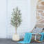 Olive artificielle Adcock avec tronc de bois véritable, plante d'olivier artificielle résistante aux rayons UV-2136049901