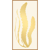 Gold Leaf Sea Grass 2' Framed Graphic Art Print on Glass