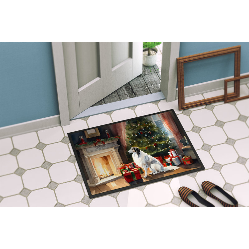 Tapis d'entrée antidérapant Jermiane, L 18 po x L 27 po