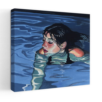Swimming In Evening Glow Contemporary Art