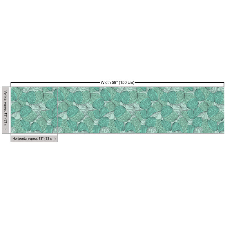 Charmaigne Monochromatic Modern Curly Motif Doodle Multi-Purpose Fabric