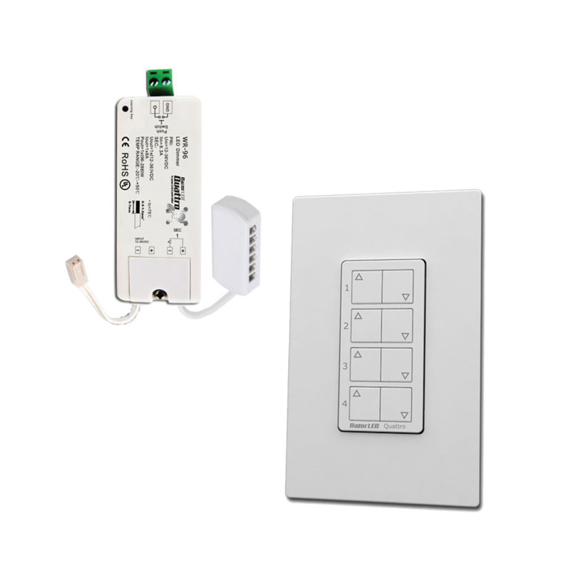 8 Tamper Resistant 4-Way Push Button Light Switch