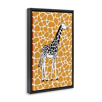 Toile flottante encadrée à motif de taches de girafe par Martina Pavlova