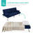 Latsia Modern Linen Convertible Futon Sofa Bed w/ Removable Armrests, Metal Legs, Cupholders-1547921043
